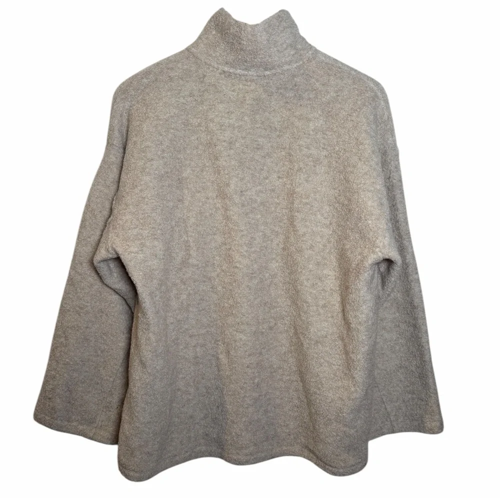 Babaton Oatmeal Wool Blend Half Zip Oversized Sweater Cozy Aritzia Small